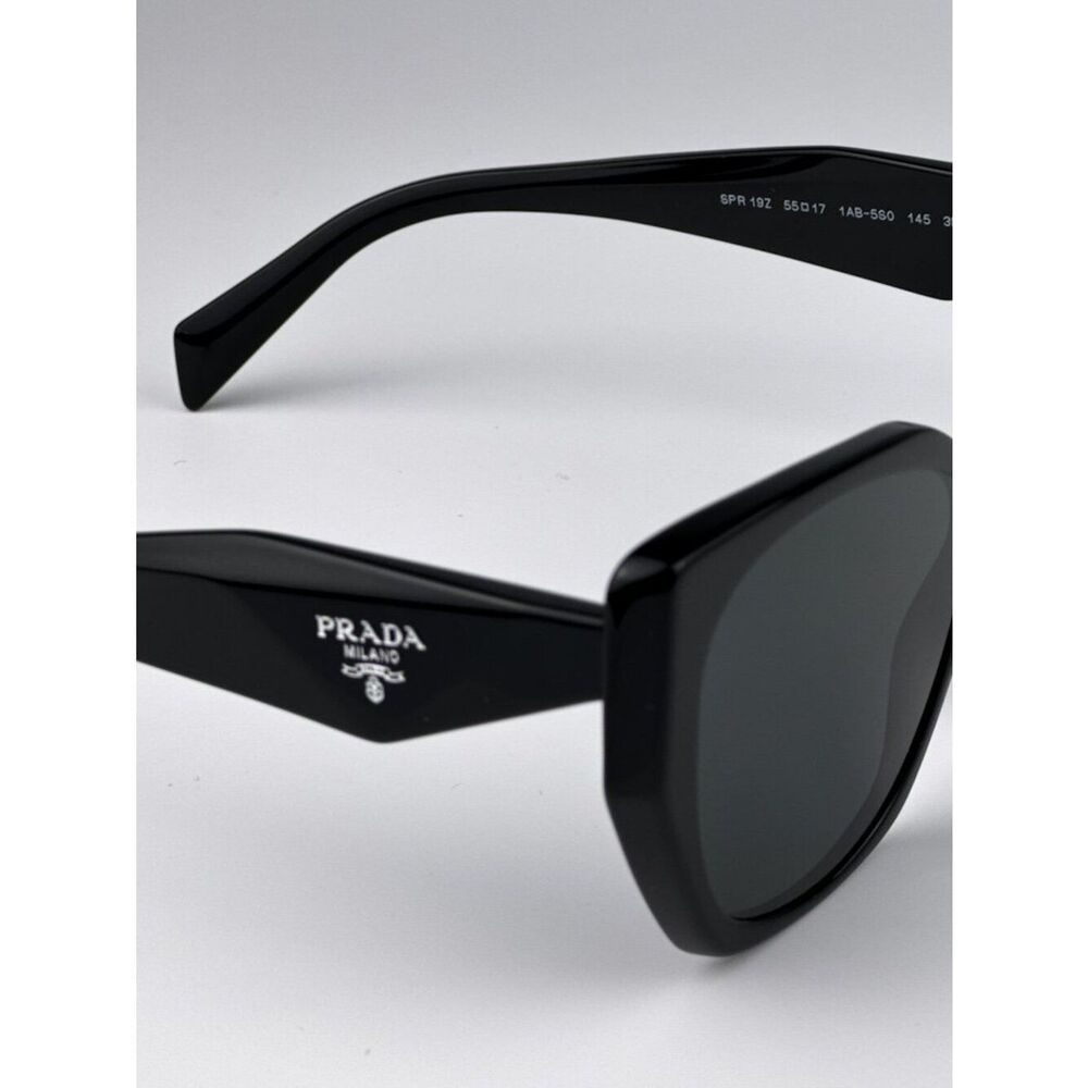 NEW Prada PR19ZS 1AB5S0 Black Dark Grey Women Cat Eye Sunglasses PR 19ZS - Picture 11 of 12